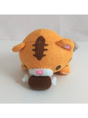 Clever Idiots Baby Tiger Laying Down With Meat 5" Plush With Tags